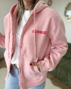 Gilet sweat Iconic rose
