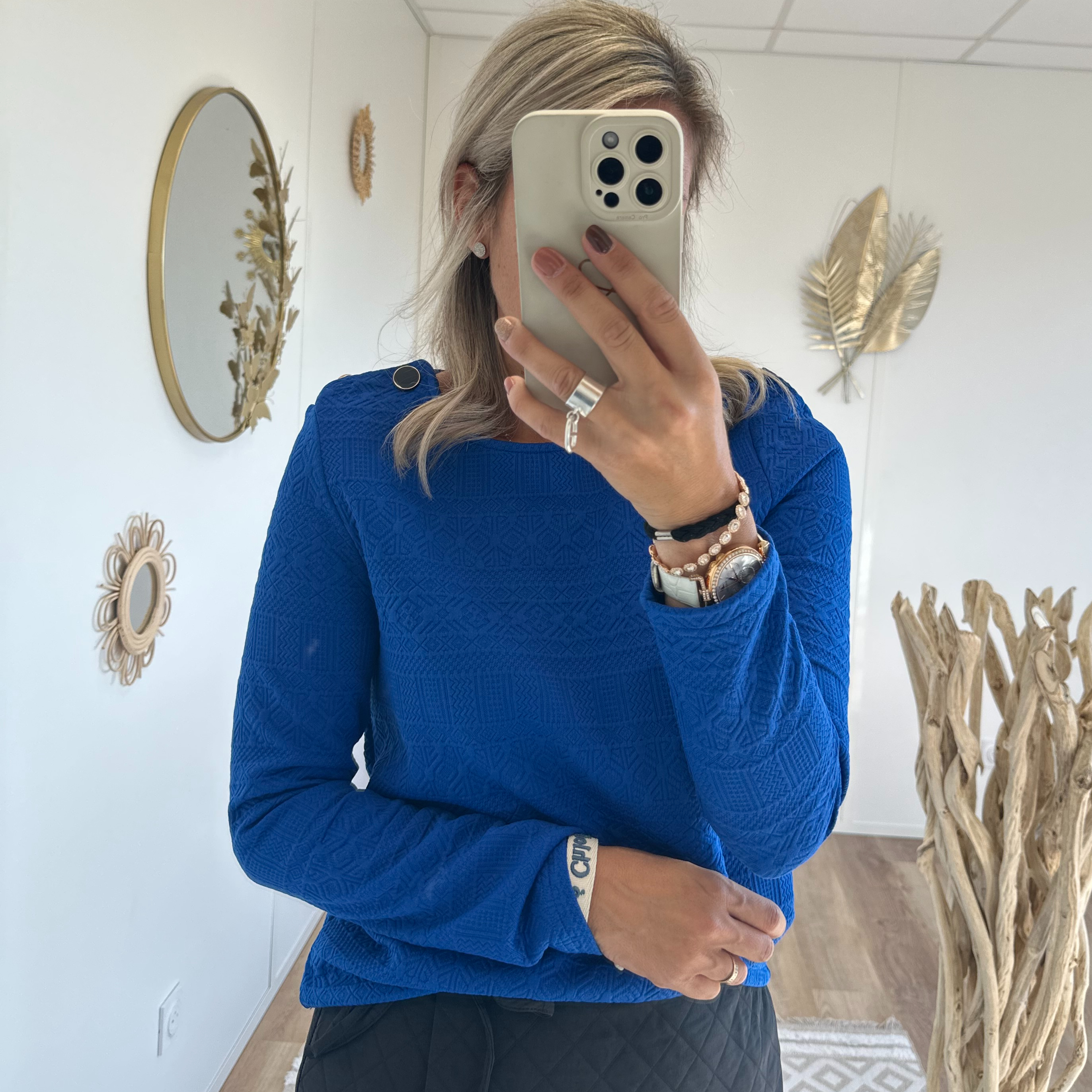 Pull Coralie bleu roi