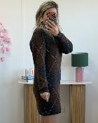 Robe pull Esther grise marron