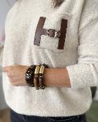 Pull H beige