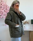Manteau reversible kaki
