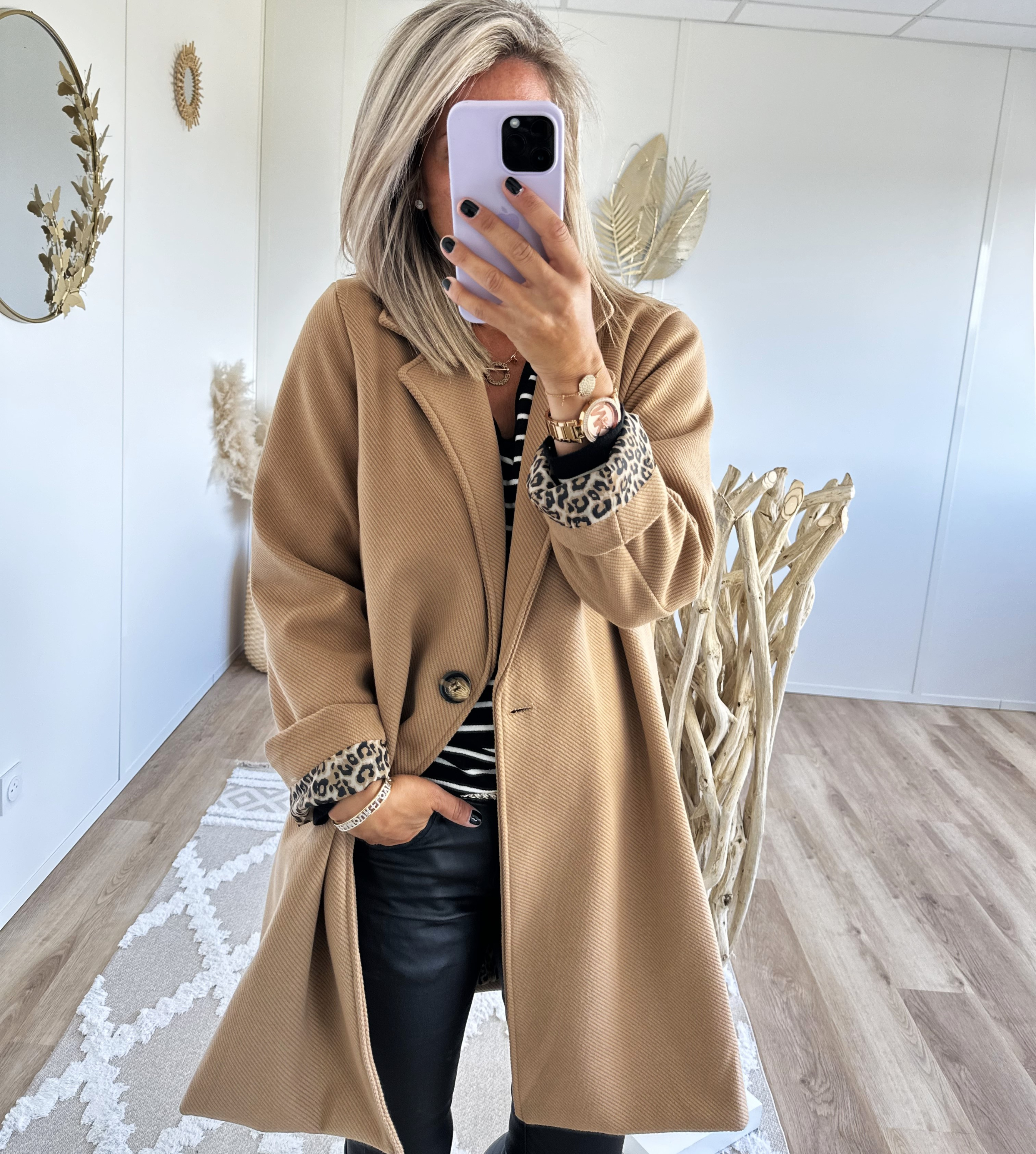 Manteau Diana camel