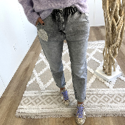 Jean Boyfriend style baggy gris (taille grand)