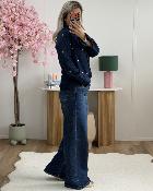 Chemise Alma brut coeurs or