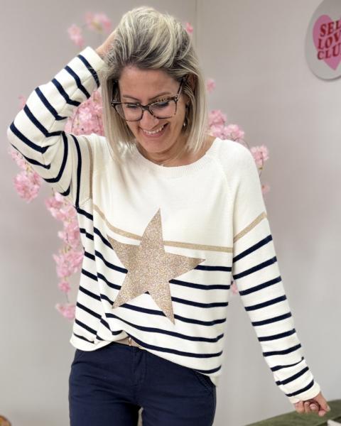 Pull Rozenn marine