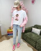 Tee shirt doggy rose