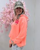 Sweat à capuche NY corail
