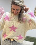 Pull Adelie ecru rose