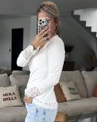 Sous pull dentelle blanc
