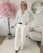 Pantalon à pince ecru