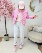 Bombers matelassé rose