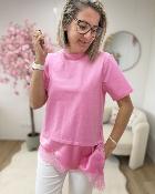 T shirt 2 en 1 rose