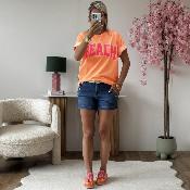 Tee shirt Beach orange