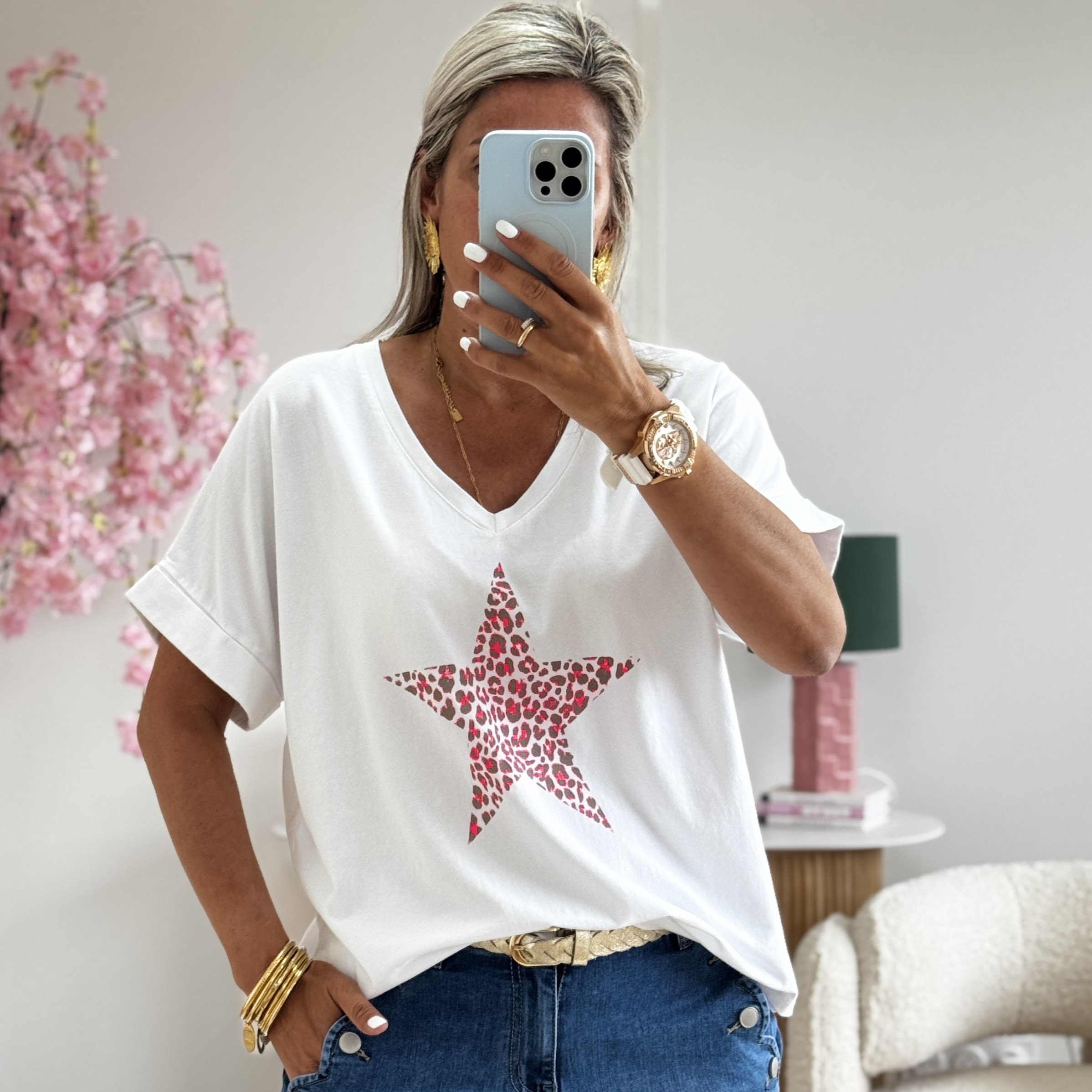 Tee shirt Lou gris rose