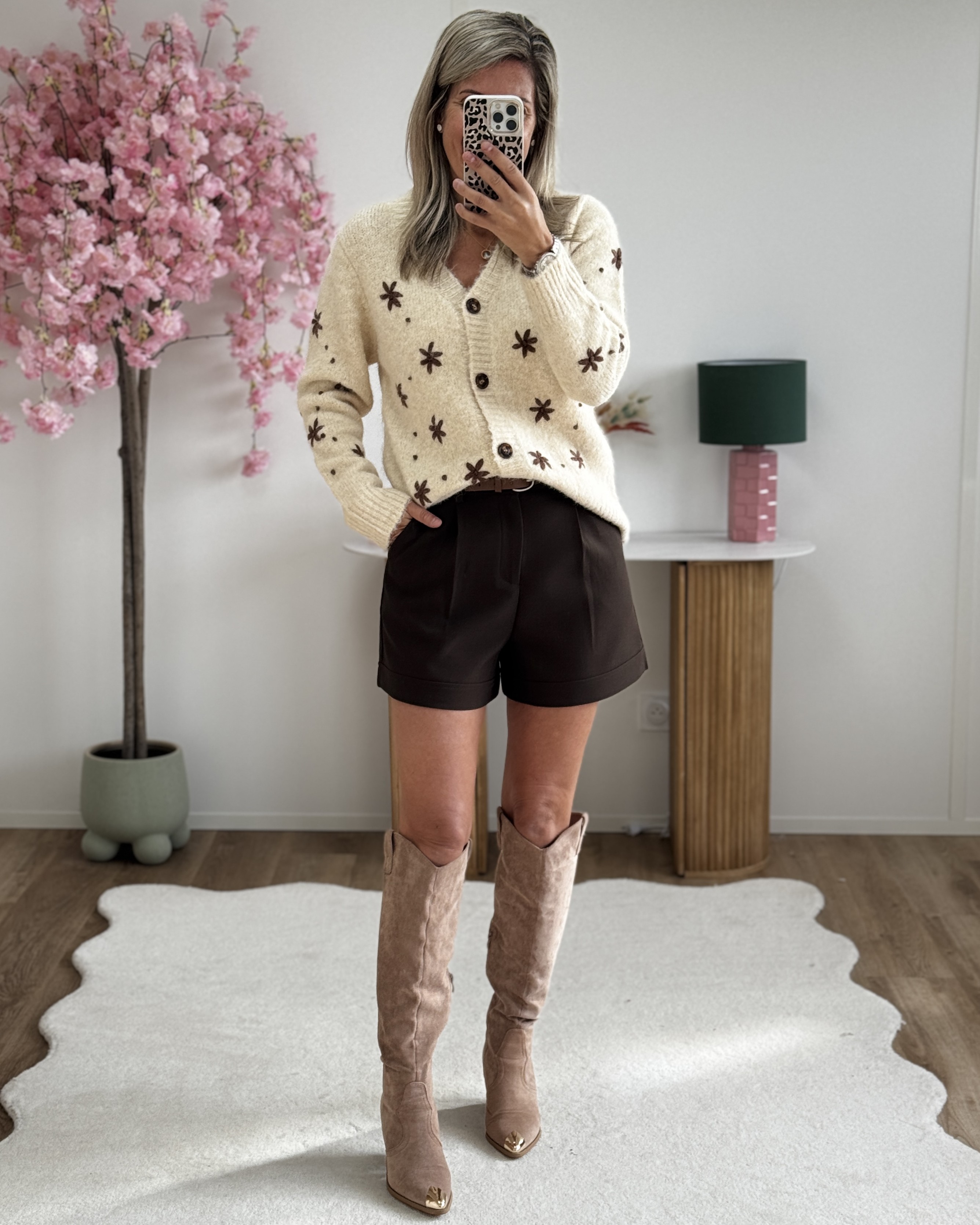 Short Cleo marron