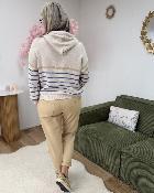 Sweat Lara beige bleu