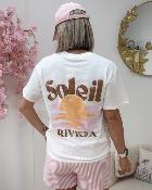 T shirt soleil rivieira blanc