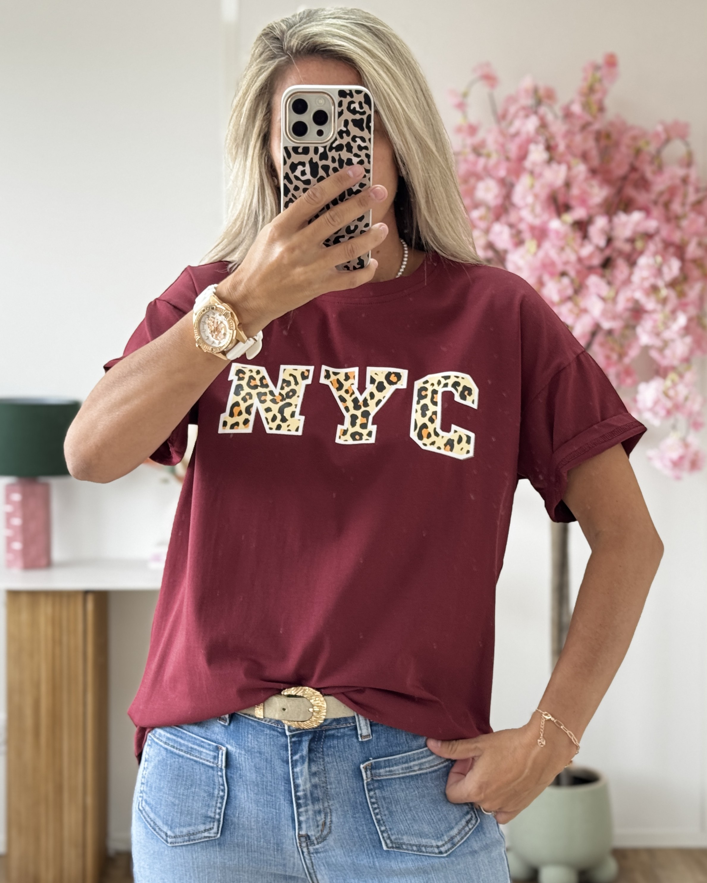 Tee shirt Karine bordeaux