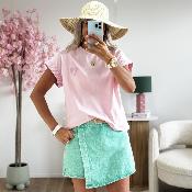 Jupe short coton vert