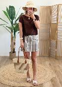 Jupe short Jamie choco