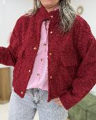 Bombers bouclettes bordeaux