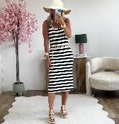 Robe Marinière noire