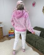 Sweat en maille rose