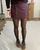 Jupe short Janet bordeaux