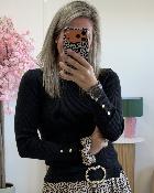 Pull irisé noir