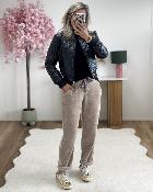 Bombers matelassé simili cuir
