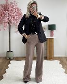 Pantalon à pince taupe