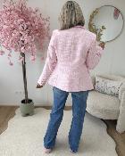 Blazer en tweed rose