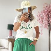 Tee shirt smile vert