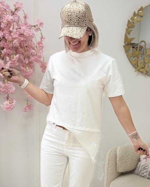 T shirt 2 en 1 blanc