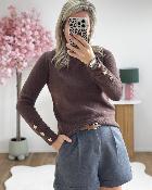 Pull Leon chocolat