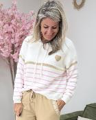 Sweat Lara ecru rose
