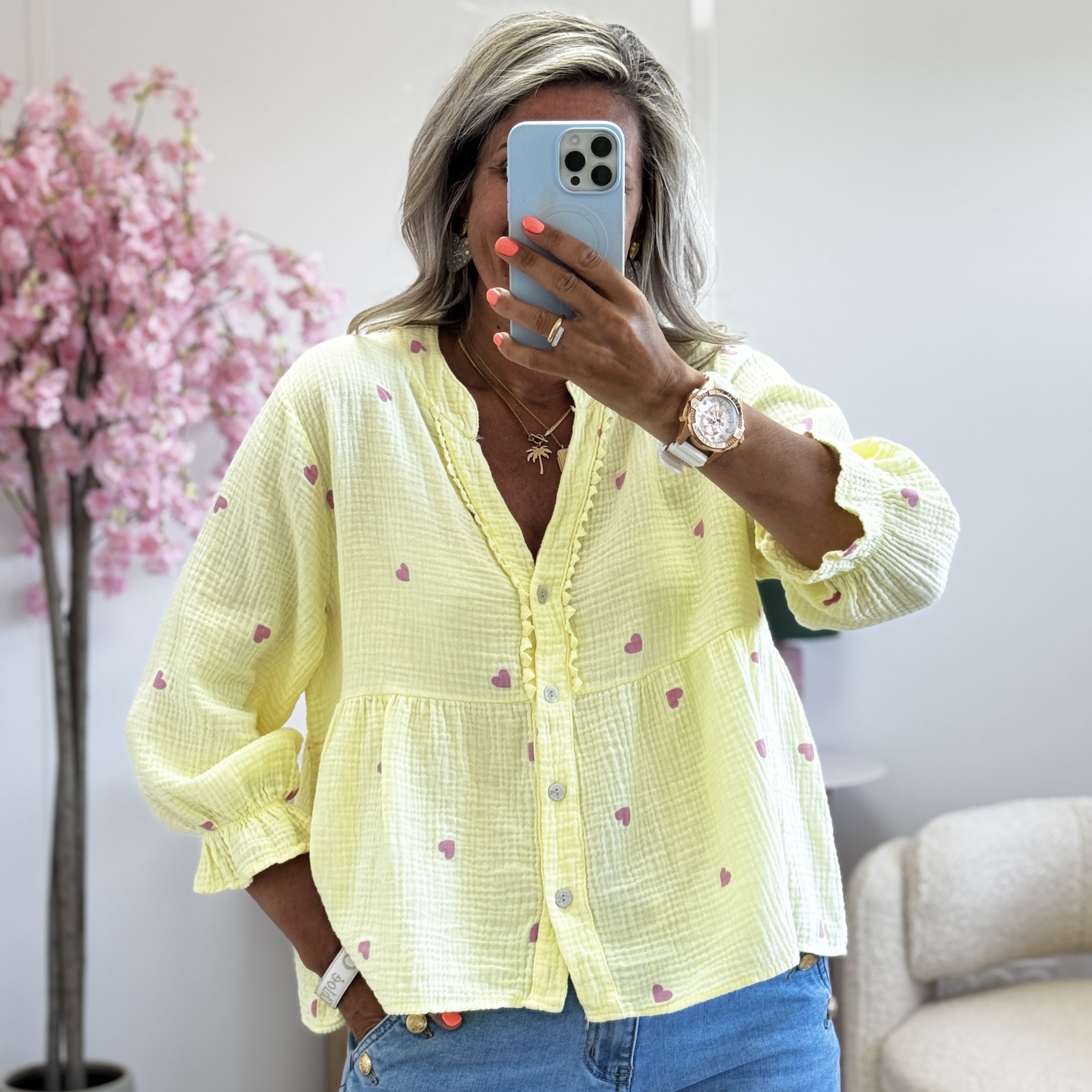 Blouse Jonathan jaune rose