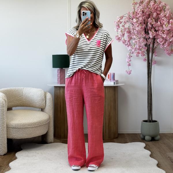Pantalon Eden corail