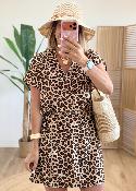Robe en viscose camel