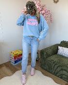 Sweat mon cheri bleu