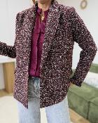 Blazer tweed bordeaux