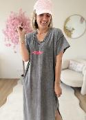 Robe T shirt iconic gris clair
