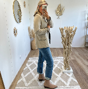 Veste officier beige foncé