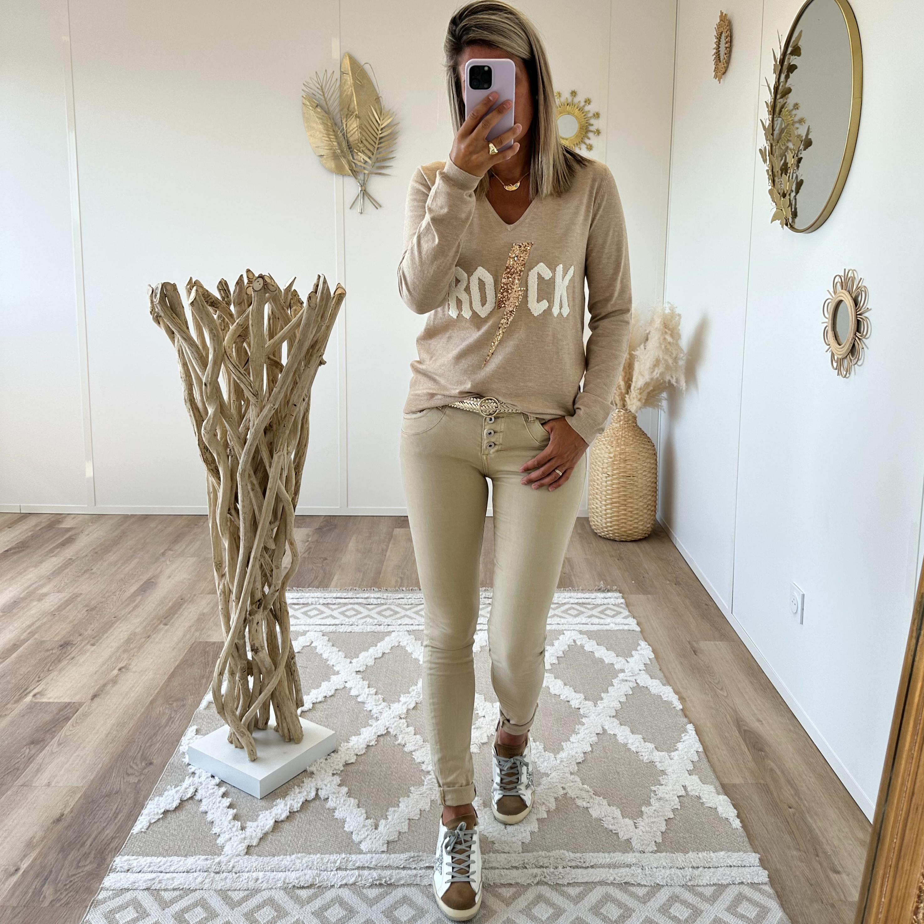 Slim beige