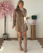 Robe chemise Cruz camel