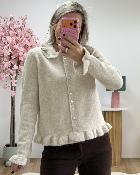 Gilet perles beige