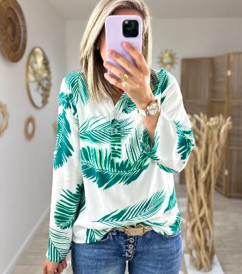 Blouse jungle vert