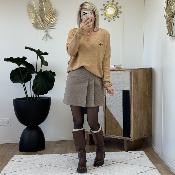 Jupe short Regina camel