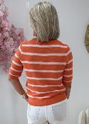Pull Manon orange rose