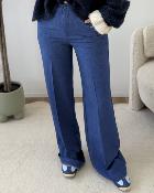 Pantalon à pince bleu jeans